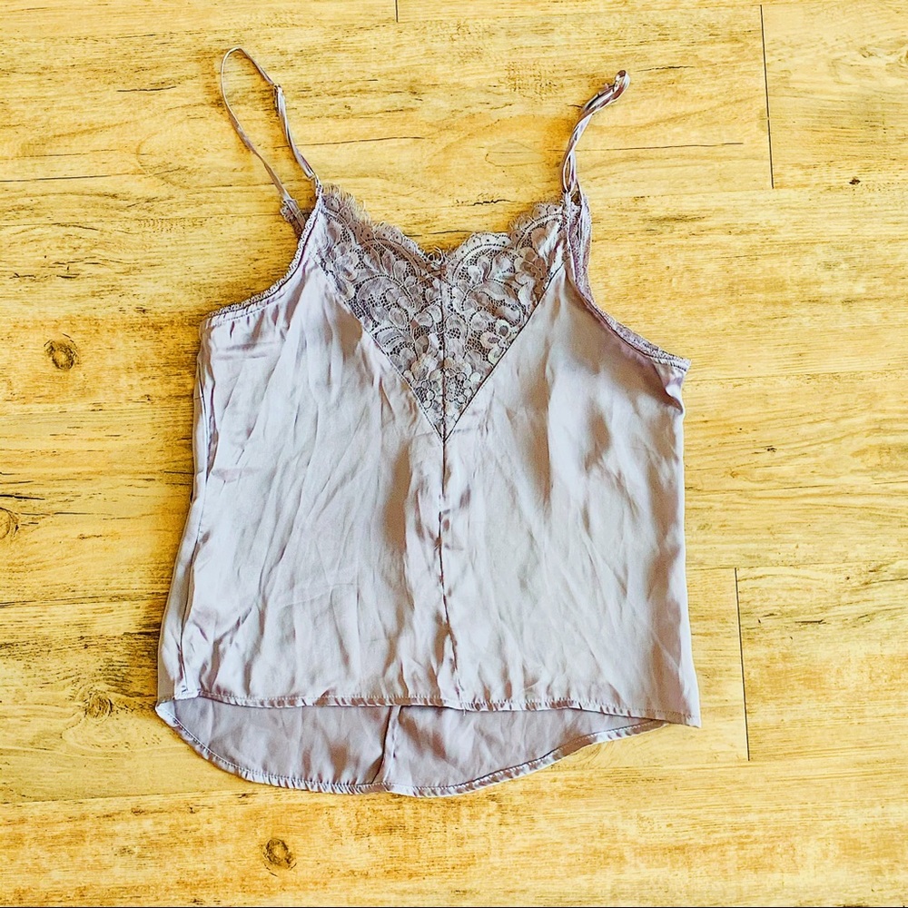Lavender Satin Blouse